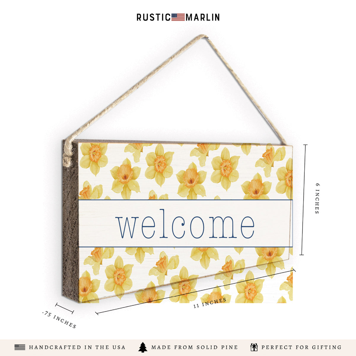 Daffodil Welcome Twine Sign