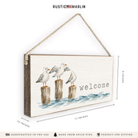 Gull Trio Welcome Twine Sign