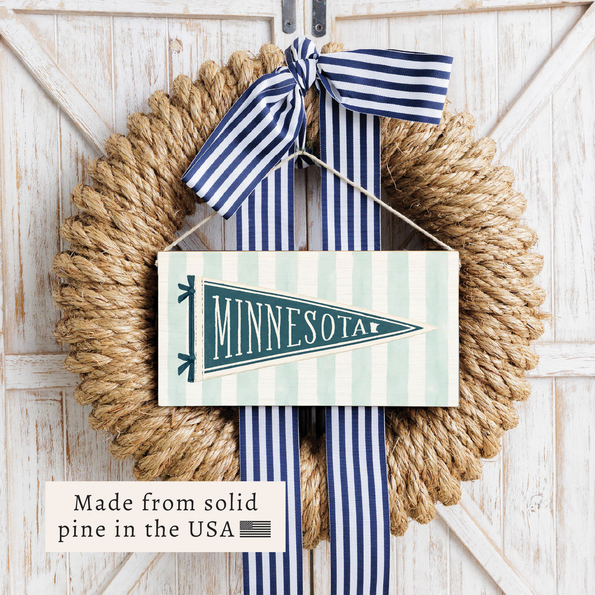 Minnesota Pennant Flag Twine Sign