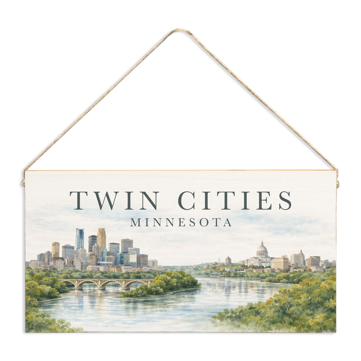 Minnesota Twin Cities Twine Sign