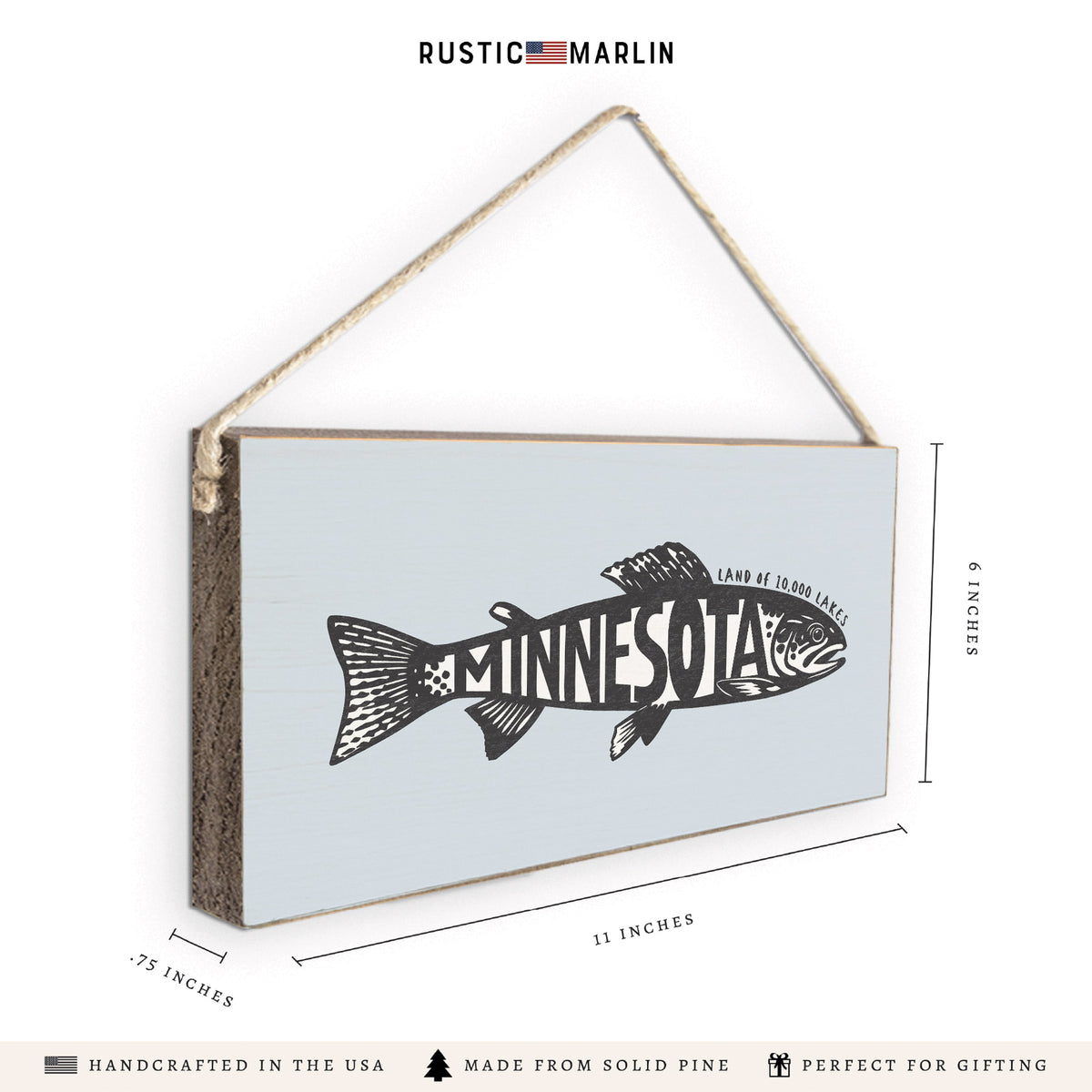 Minnesota Fish Twine Sign