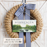 Minnesota Land of 10,000 Lakes Twine Sign
