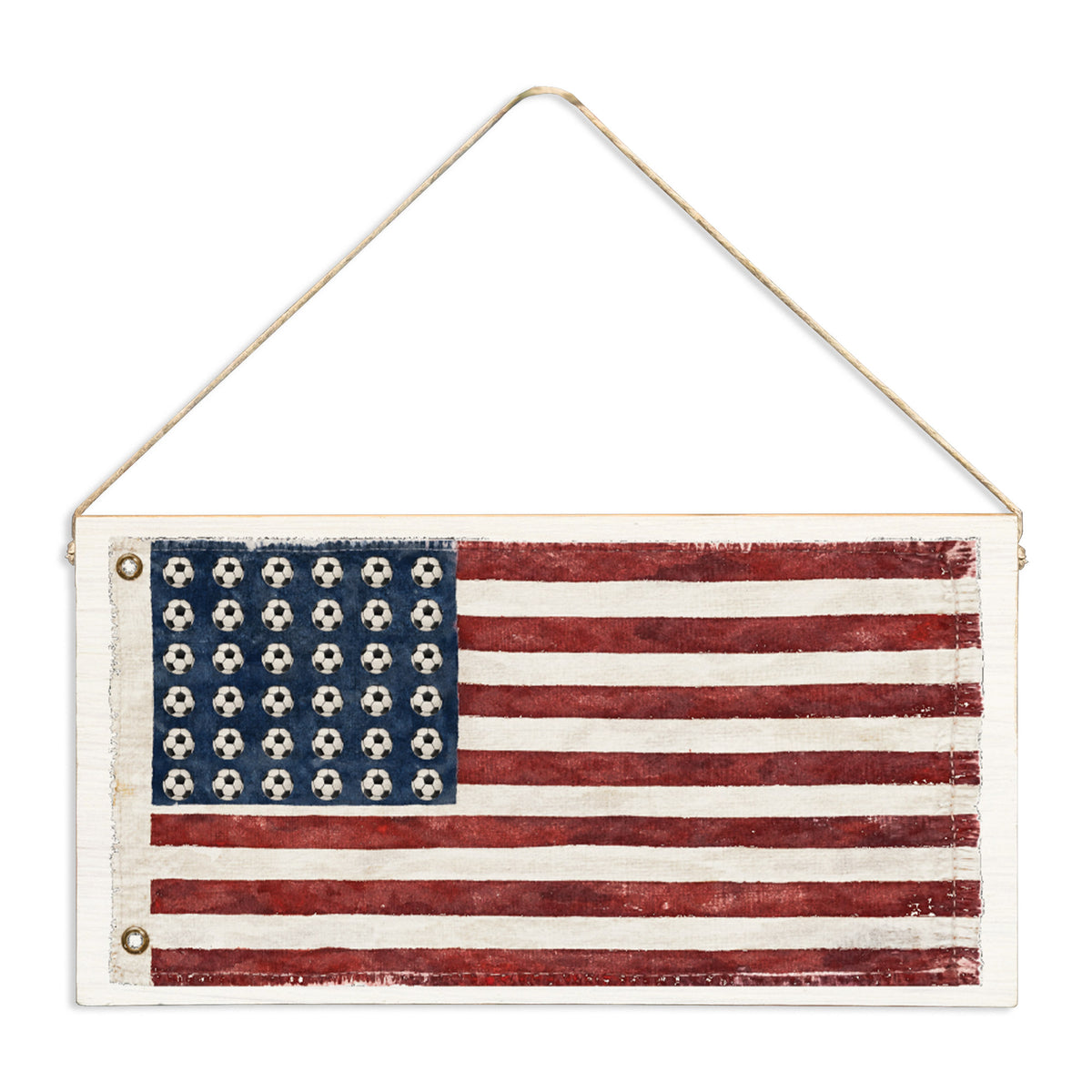 Soccer USA Flag Twine Sign