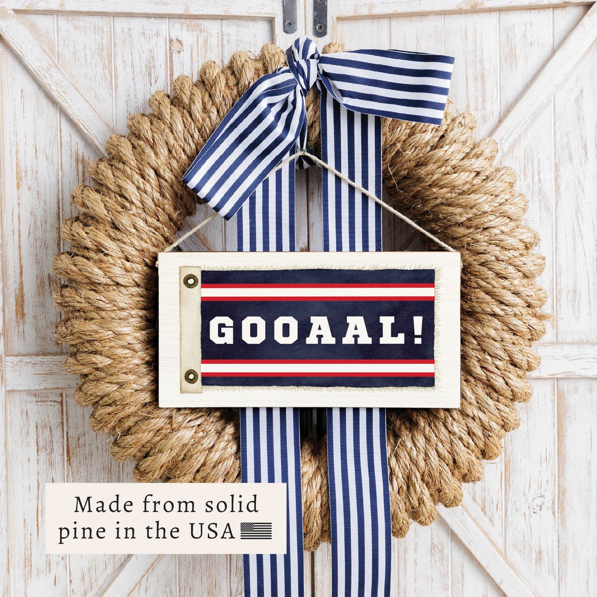 Goal Vintage Flag Twine Sign