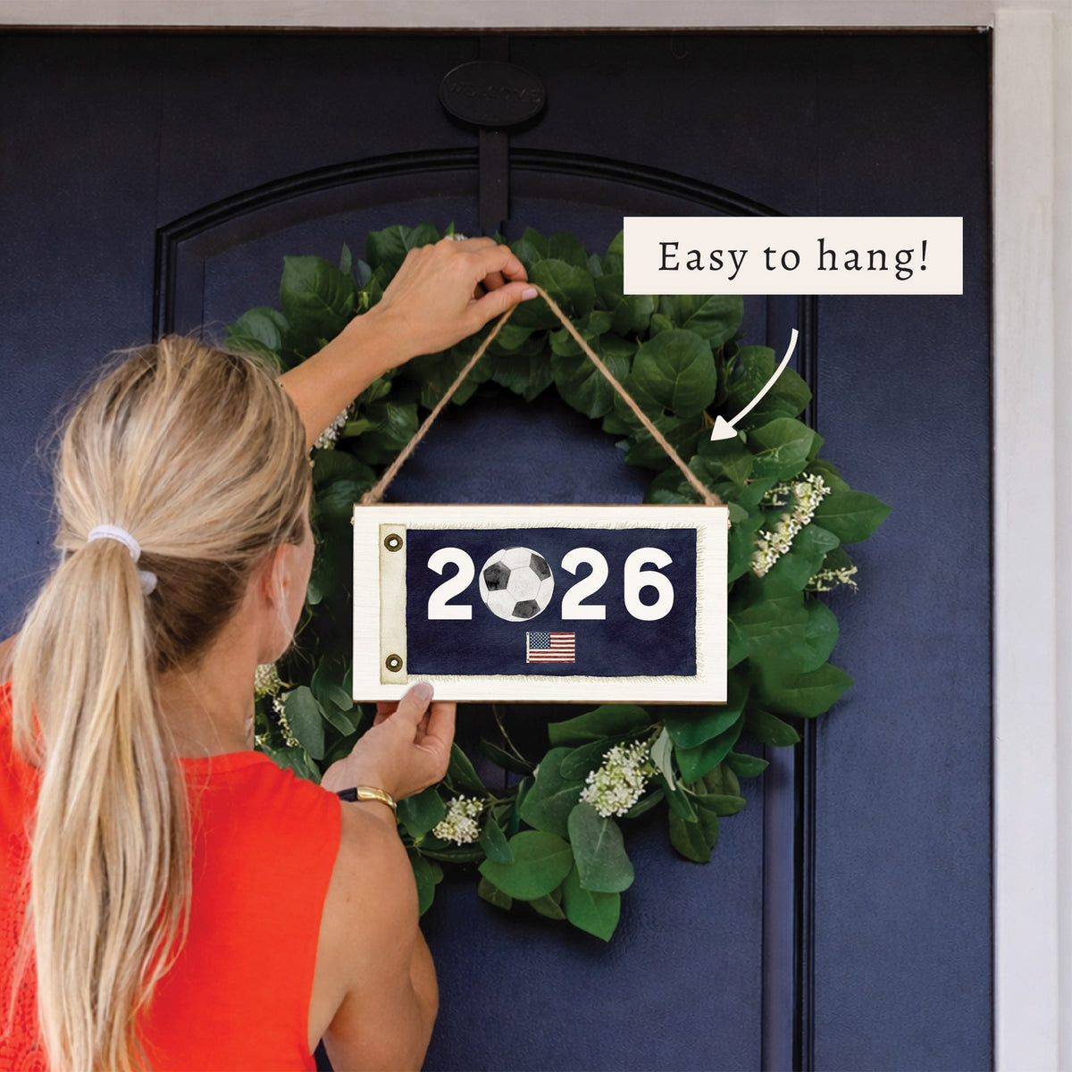 2026 Vintage USA Flag Twine Sign