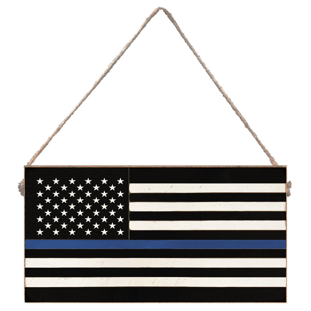 Thin Blue Line Flag Twine Sign