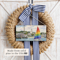 Provincetown Pride Sailboat Twine Sign