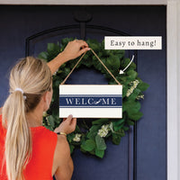 Bermuda Welcome Navy Twine Sign