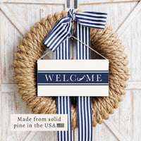 Bermuda Welcome Navy Twine Sign