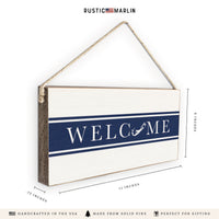 Bermuda Welcome Navy Twine Sign