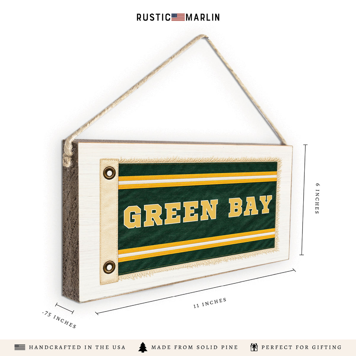 Green Bay Flag Twine Sign