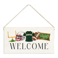 Green Bay Football Icons Twine Sign