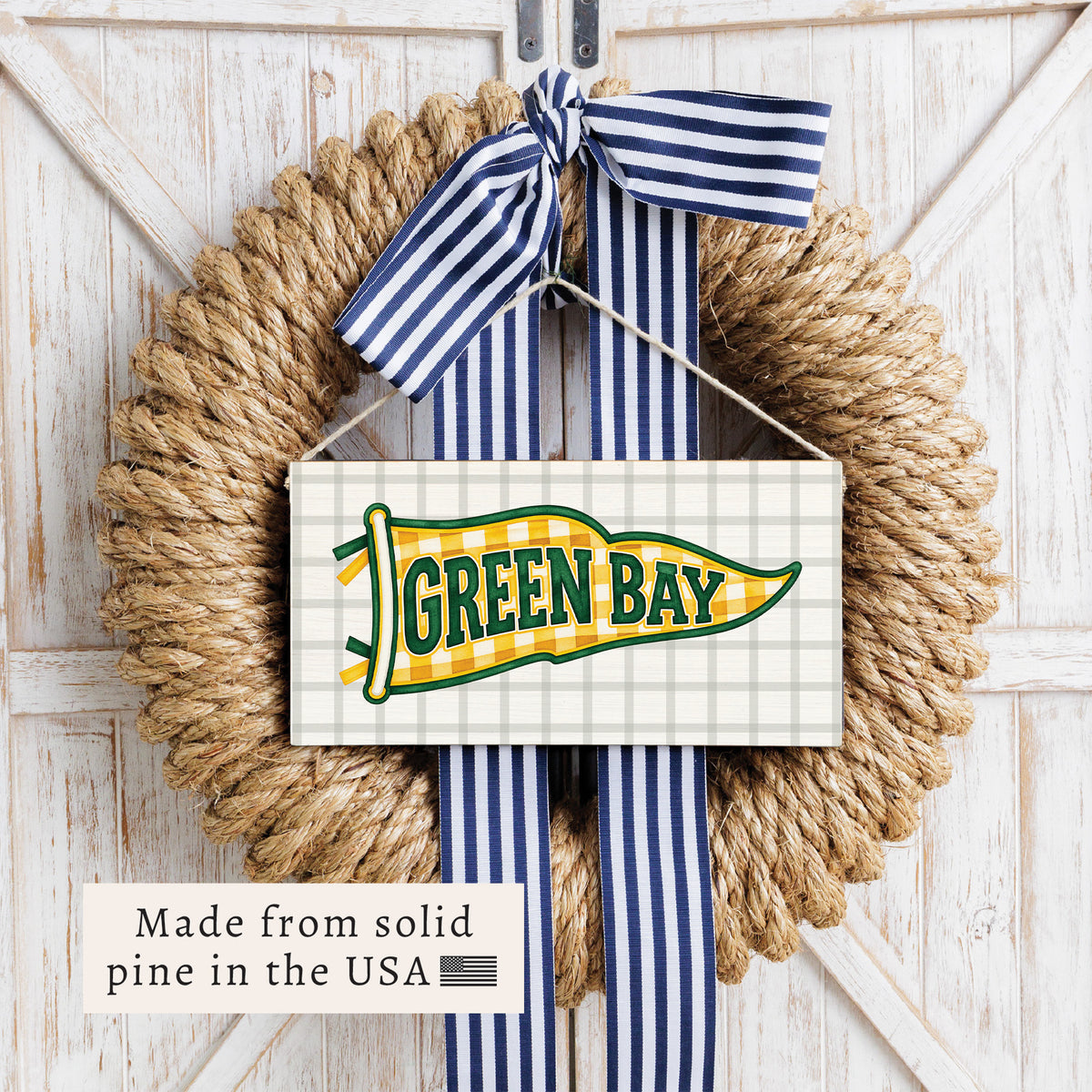 Green Bay Banner Twine Sign