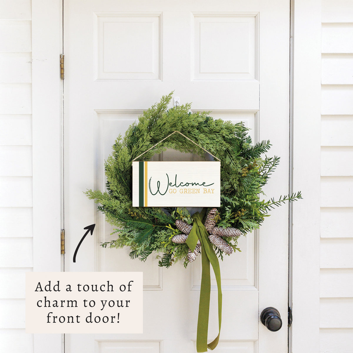Welcome Go Green Bay Twine Sign