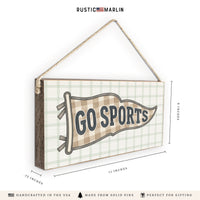 Go Sports Flag Twine Sign