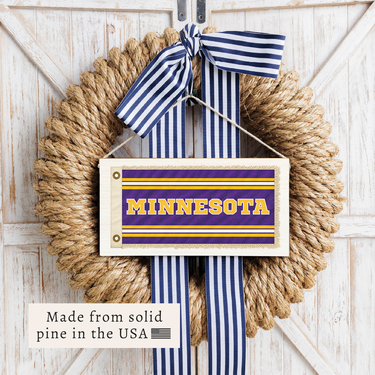 Minnesota Flag Twine Sign