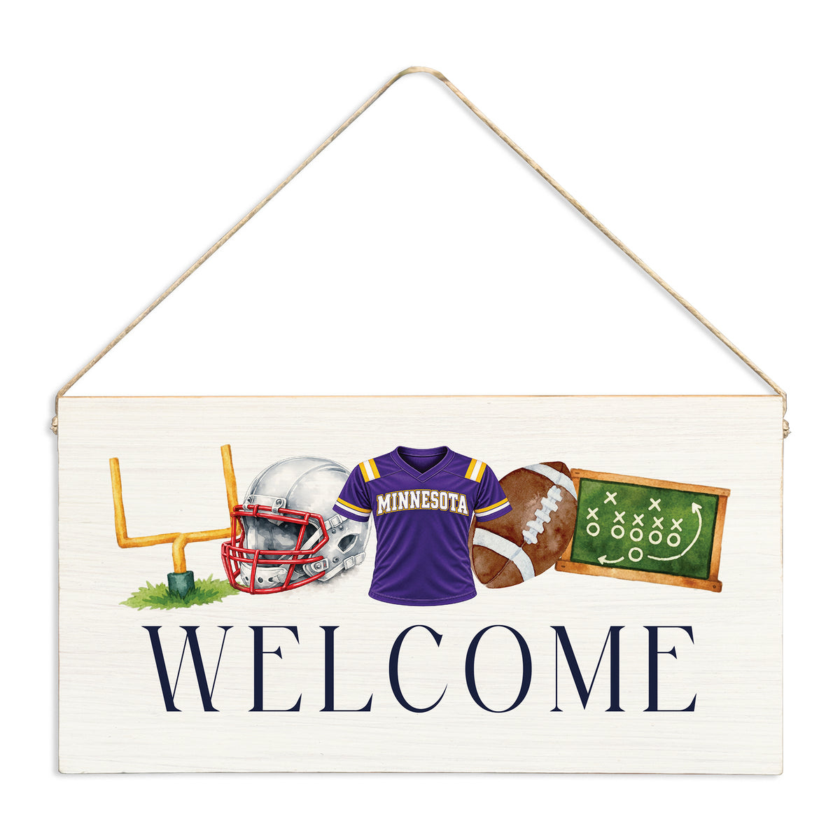 Minnesota Football Icons Twine Sign