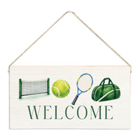 Tennis Icons Welcome Twine Sign