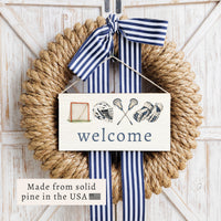 Lacrosse Icons Welcome Twine Sign