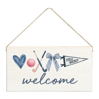 Field Hockey Icons Welcome Twine Sign
