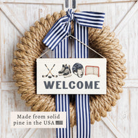 Hockey Icons Welcome Twine Sign
