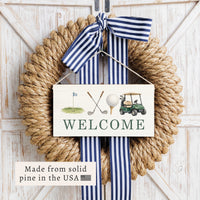 Golf Icons Welcome Twine Sign