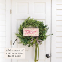 #1 Mom Penant Flag Twine Sign