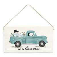 Snowmen Truck Twine Sign