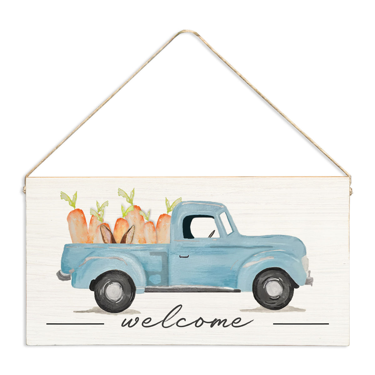Easter Bunny Truck Twine Sign