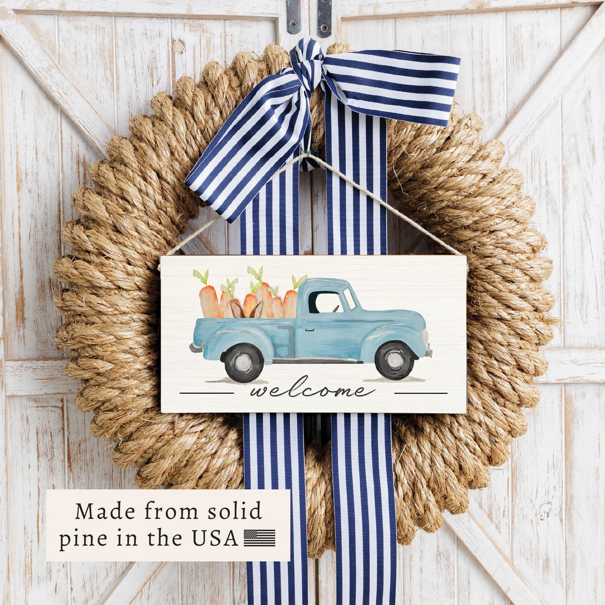 Easter Bunny Truck Twine Sign