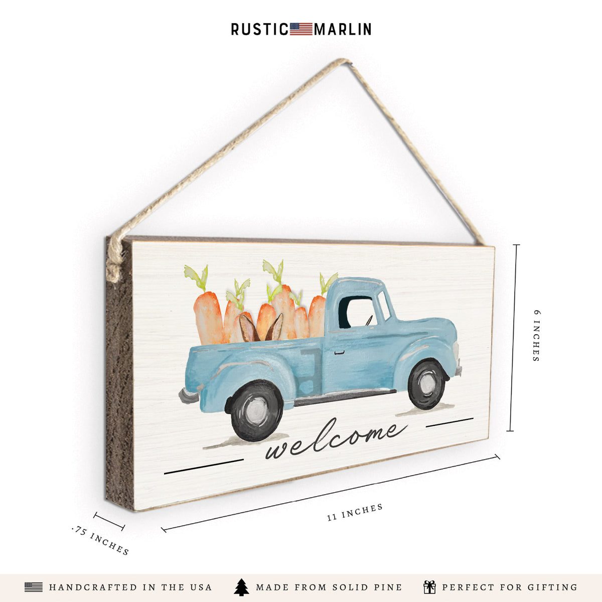 Easter Bunny Truck Twine Sign