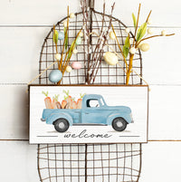 Easter Bunny Truck Twine Sign