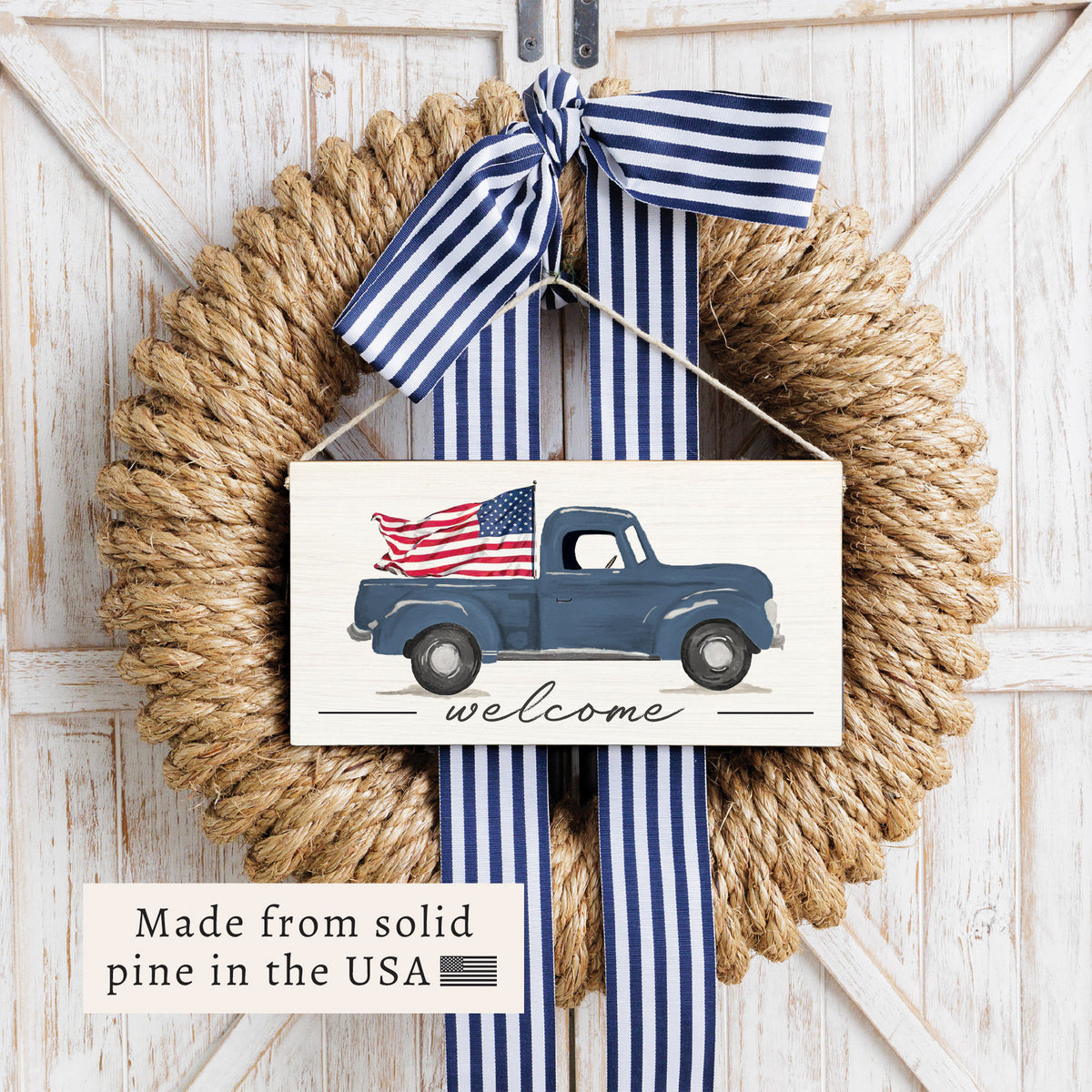 Flag Truck Twine Sign
