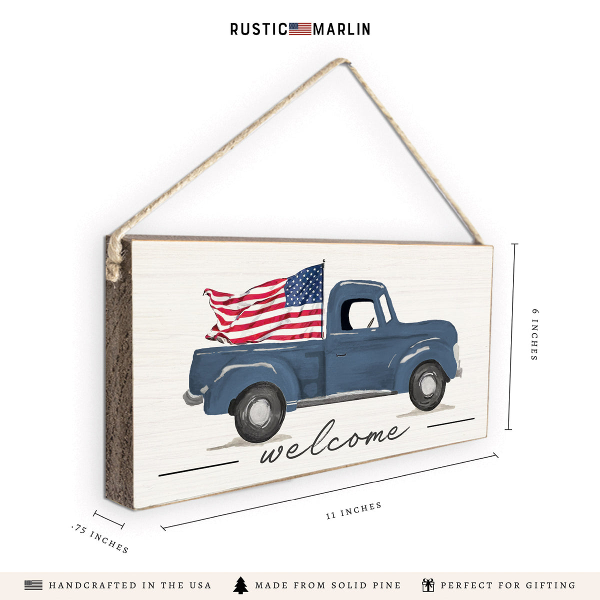 Flag Truck Twine Sign