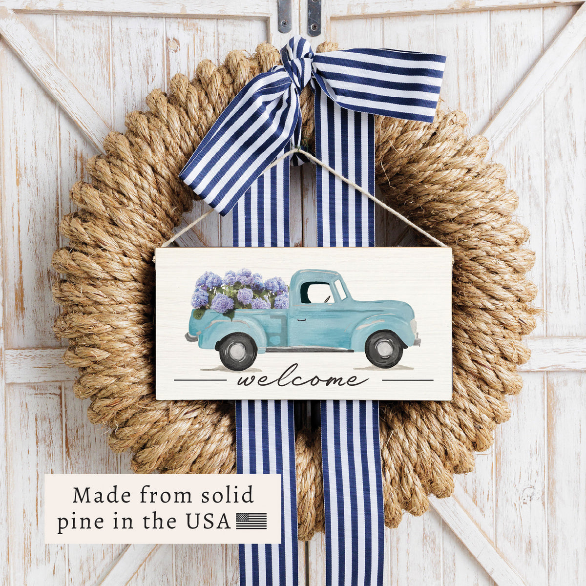 Hydrangea Truck Twine Sign