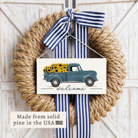 Sunflower Truck Welcome Twine Sign