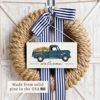 Fall Truck Welcome Twine Sign