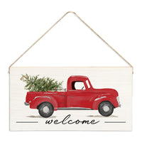 Christmas Tree Truck Twine Sign