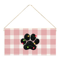 Paw Lights Twine Sign