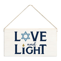 Hanukkah Love and Light Twine Sign