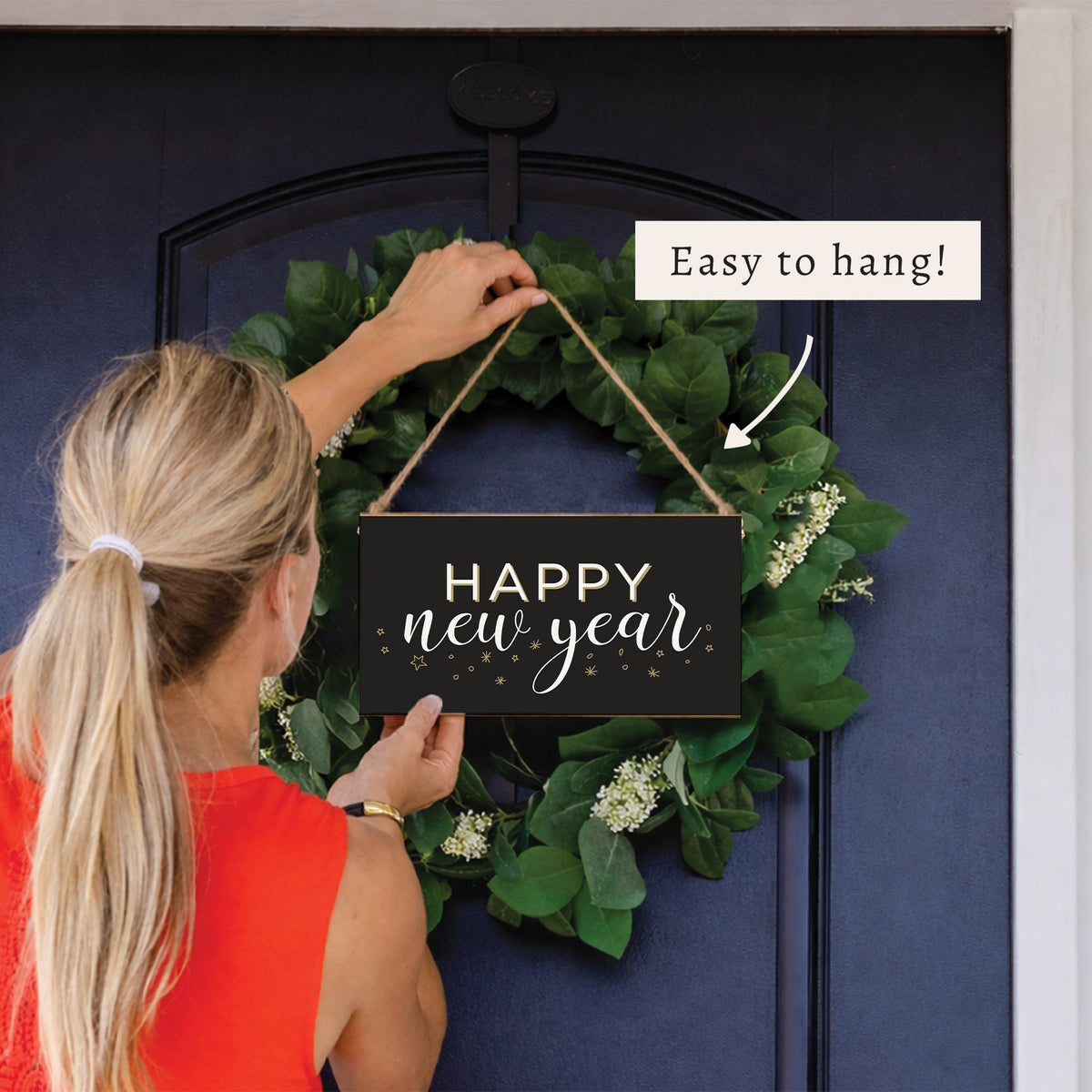 Happy New Year Twine Sign