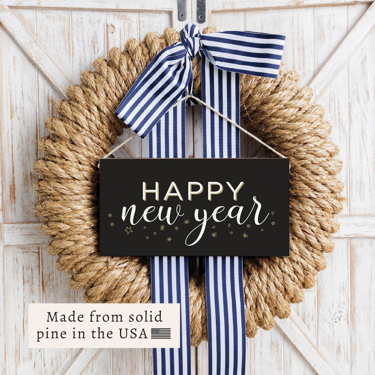 Happy New Year Twine Sign