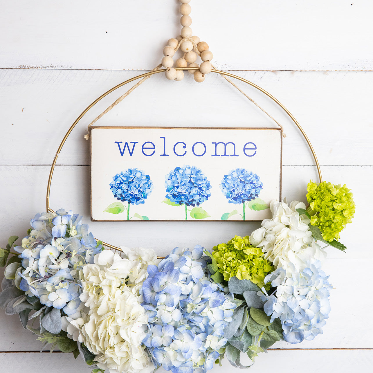 Hydrangea Welcome Twine Sign - Thumbnail 2