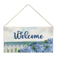 Hydrangea Dreams Welcome Twine Sign