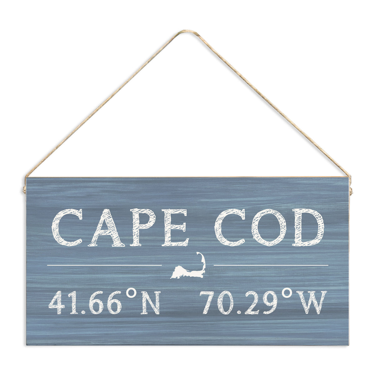 Cape Coordinates Twine Sign