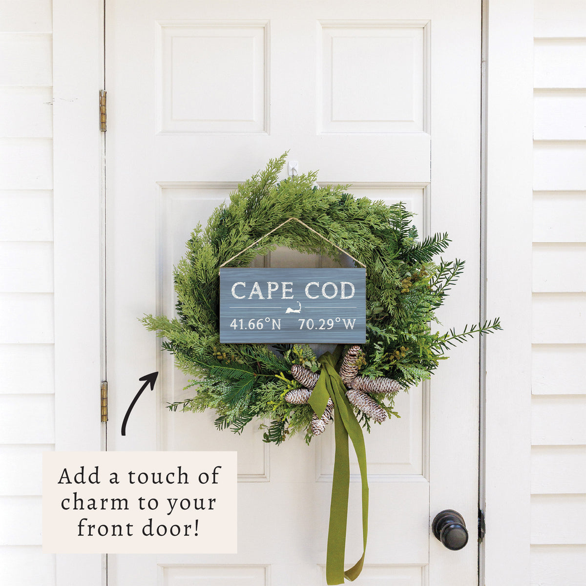 Cape Coordinates Twine Sign