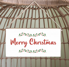 Load image into Gallery viewer, Merry Christmas Twine Hanging Sign
