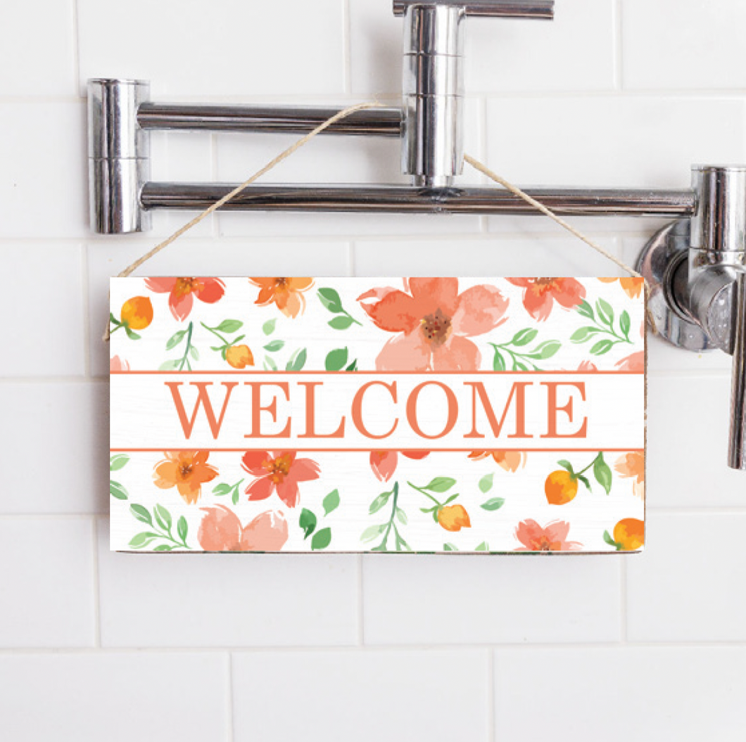 Floral Twine Hanging Sign