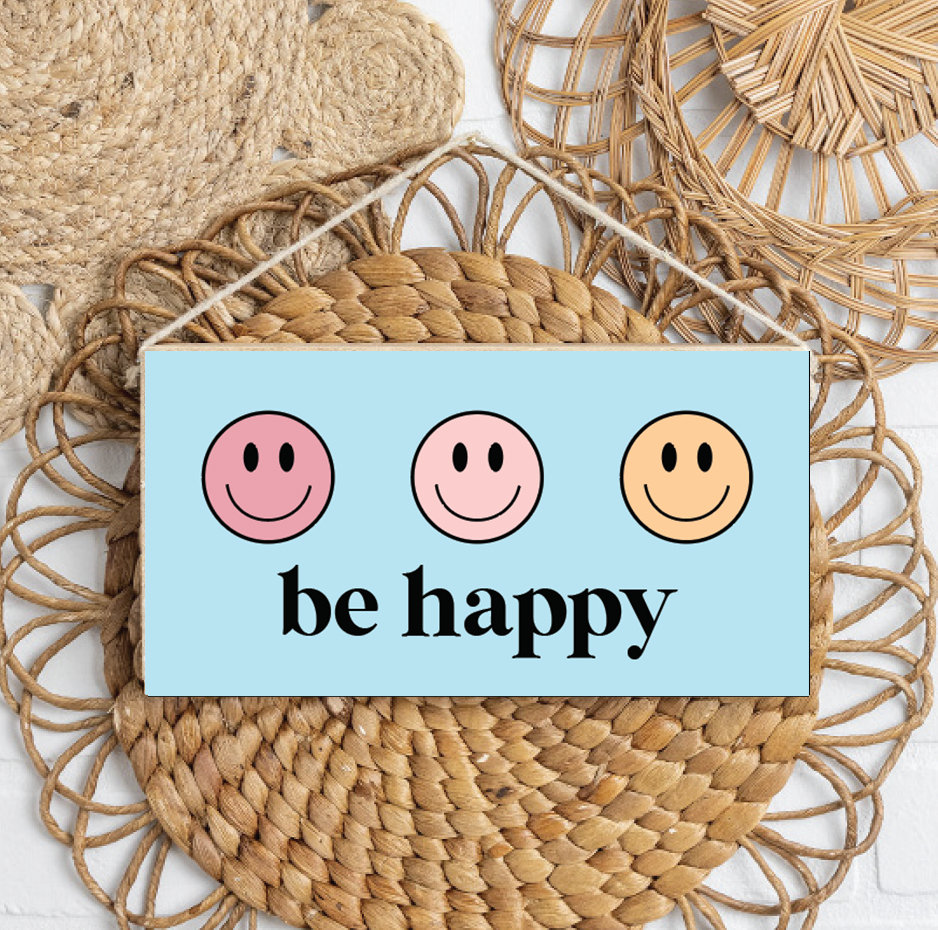 Smiley Twine Hanging Sign