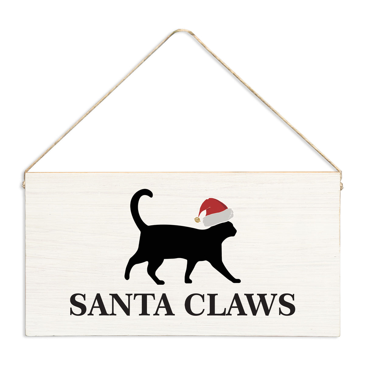 Santa Cat Twine Sign